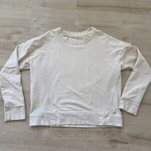 Vuori Crew Neck Sweatshirt Boxy Cream Yoga
